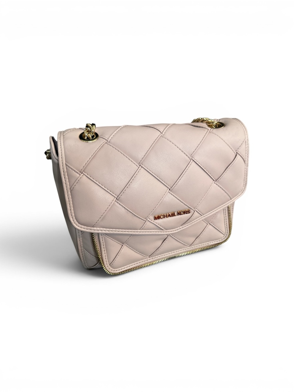 Michael Kors Quilted Crossbody Bag in Light Blush